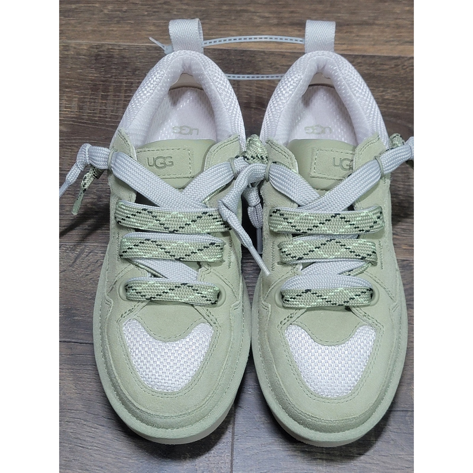 Ugg 1168890 Sage Green Suede Mesh Chunky Platform Sneakers Womens 8 Eu 39